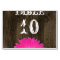 Rustic Hot Pink Daisy Wedding Table Number Card