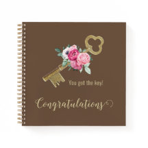 Rustic House Key Floral Vintage | Congratulations