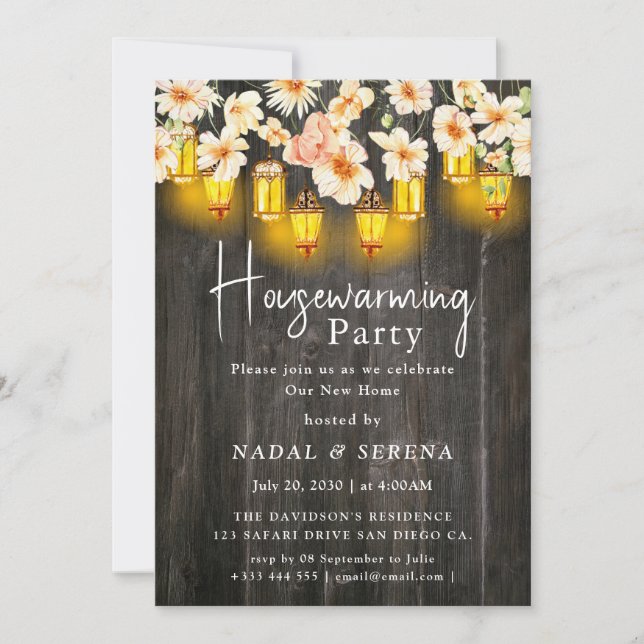 Rustic Housewarming Party Home Sweet Home Invitation (Front)