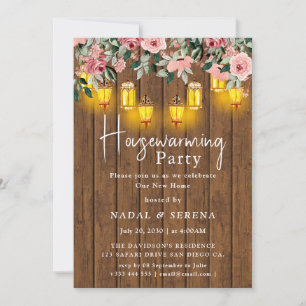 Rustic Housewarming Party Home Sweet Home Invitation