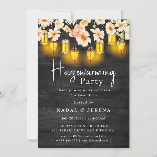 Rustic Housewarming Party Home Sweet Home Invitation (Front)