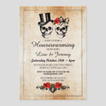 Rustic Housewarming Rose Skulls Invite Halloween