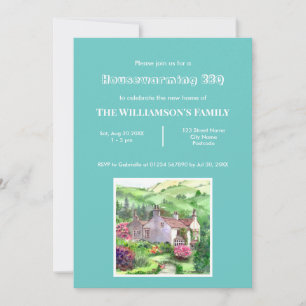 Rustic Housewarming Rydal Mount House Painting Invitation