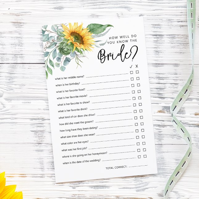 Rustic How Well Do You Know The Bride Shower Game (Rustic How Well Do You Know The Bride Shower Game)