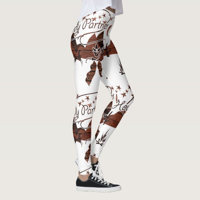 Rustic Howdy Partner Cowboy Leggings (Right)