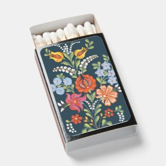 Rustic Hungarian flowers Matchboxes