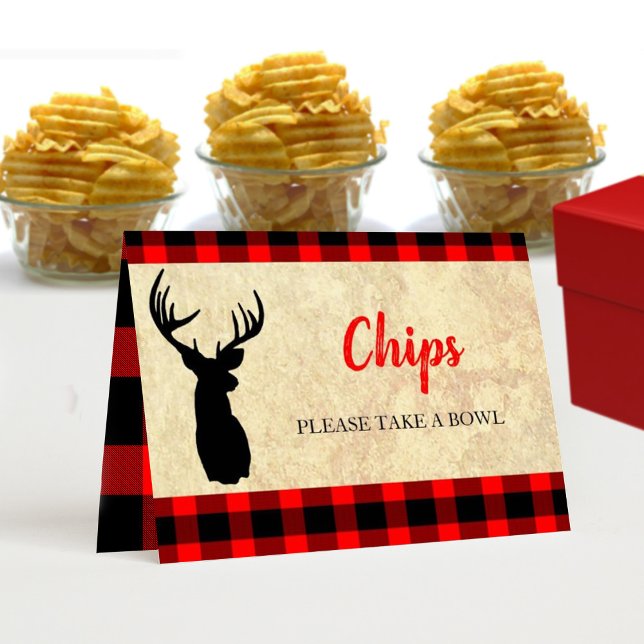 Rustic Hunting Buffet Food Label Table Numbers (Creator Uploaded)