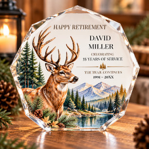 Rustic Hunting Retirement Photo Keepsake Block