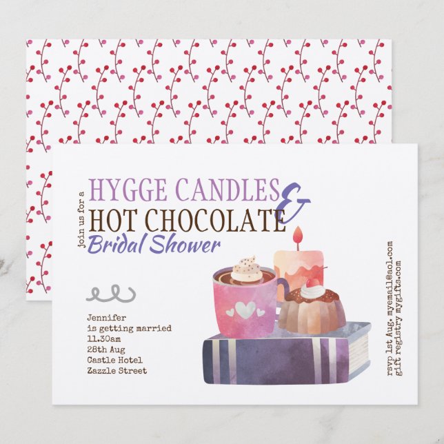 Rustic HYGGE BRIDAL Shower or ANY EVENT KRAFT Invitation (Front/Back)