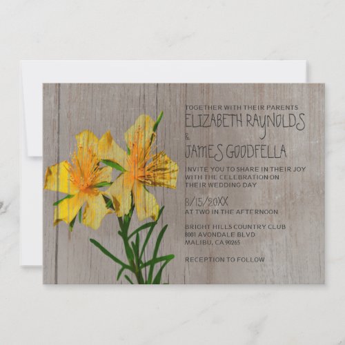 Rustic Hypericum Wedding Invitations