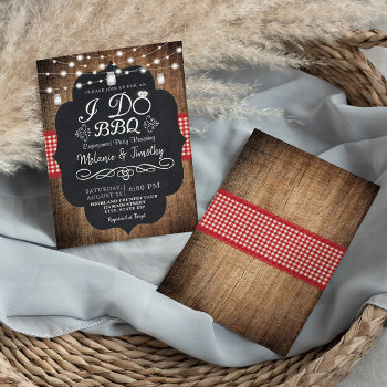 Rustic I Do Bbq Country Engagement Invitations by YourMainEvent at Zazzle