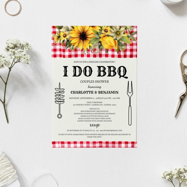 Rustic I DO BBQ Couples Shower Invitation (Creator Uploaded)
