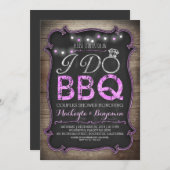 rustic I do BBQ couples shower invitation (Front/Back)