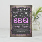 rustic I do BBQ couples shower invitation (Standing Front)