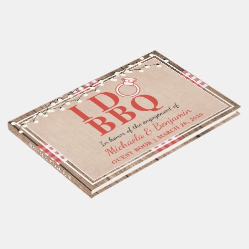 Rustic I Do BBQ Engagement Party Couples Shower Guest Book