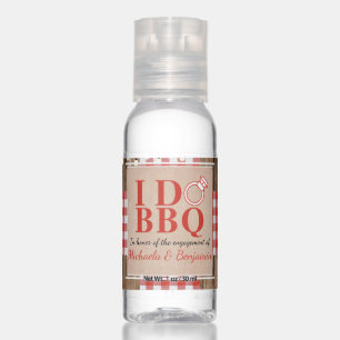 Rustic I Do BBQ Engagement Party Couples Shower Hand Sanitizer