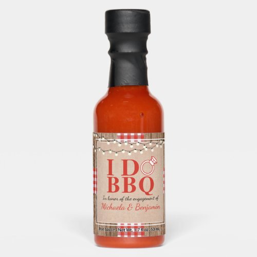 Rustic I Do BBQ Engagement Party Couples Shower Hot Sauces