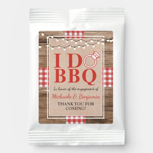 Rustic I Do BBQ Engagement Party Couples Shower Lemonade Drink Mix