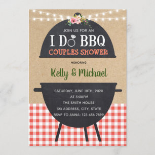 Rustic I DO bbq invitation
