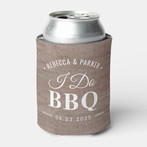 Rustic I Do BBQ Party Favors Can Cooler