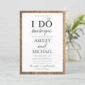 Rustic I DO BBQ Simple Script Photo Shower Invitation (Standing Front)