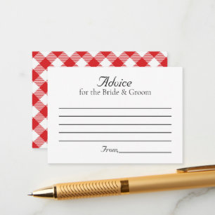 Rustic I DO BBQ Wedding Advice Card