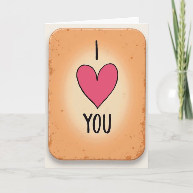 Rustic I Love You Romantic Card (Front)