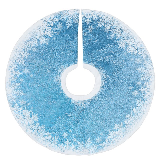 Rustic Ice Snowflake Tree Skirt (Front)