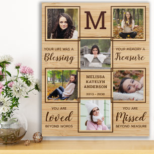 Rustic In Loving Memory Memorial Keepsake Photo Acrylic Print