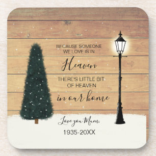 Rustic In Loving Memory Memorial Photo Ceramic  Or Beverage Coaster