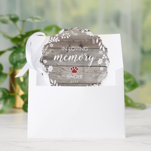 Rustic In Loving Memory PET Memorial Photo