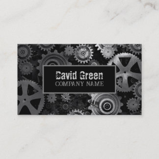 Rustic Industrial Construction Mechanic Business Card