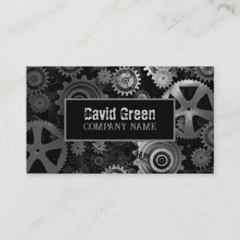 Rustic Industrial Construction Mechanic  Business Card by heresmIcard at Zazzle