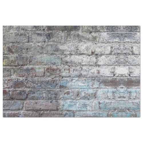 RUSTIC INDUSTRIAL PAINTED BRICK WALL TISSUE PAPER