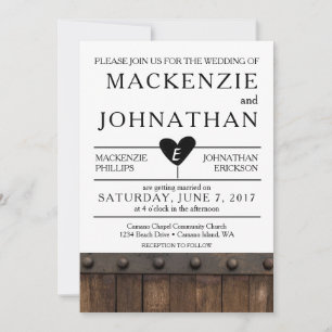 Rustic Industrial Wedding Invitation