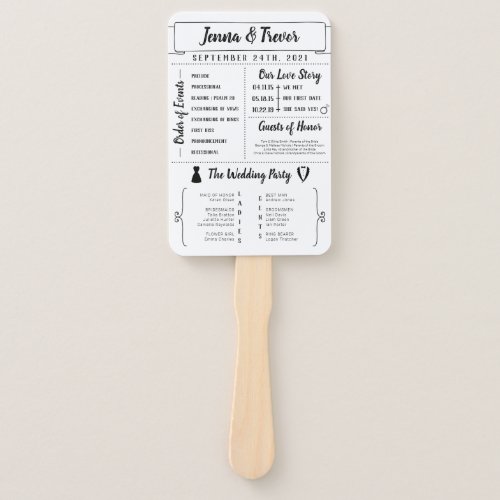 Rustic Infographic Fun Program Hand Fan