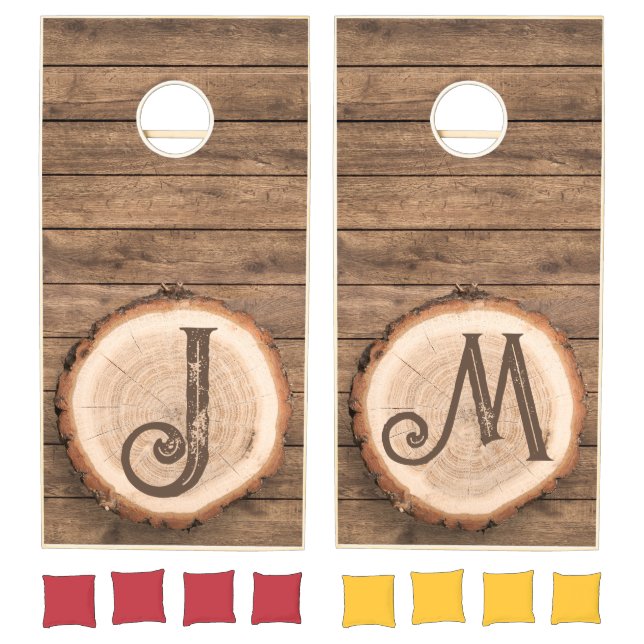 Rustic Initial  Cornhole Set (Set)