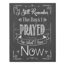 Rustic Inspiration Prayers Faux Chalkboard