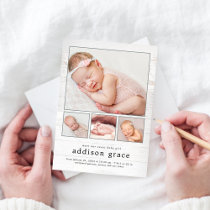 Rustic Introduction Baby Birth Announcement