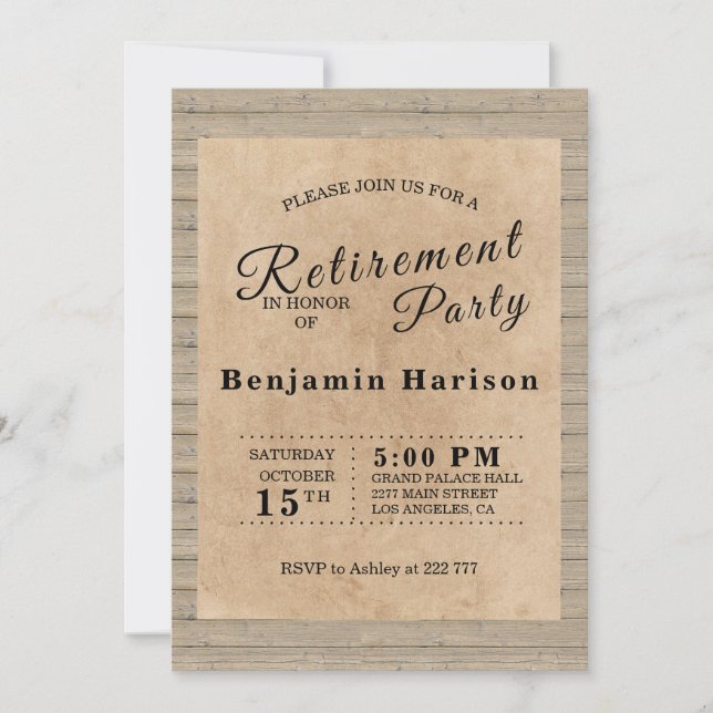 Rustic  invitation (Front)