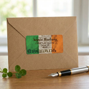 Rustic Irish Flag Address Labels