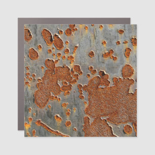 Rustic Iron: Yellow Mottled. Car Magnet