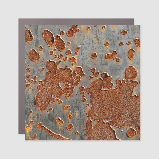 Rustic Iron: Yellow Mottled. Car Magnet (Front)