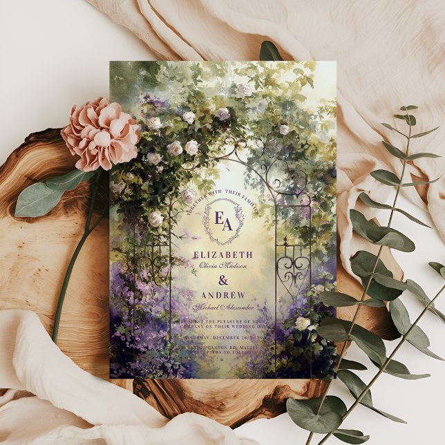 Rustic Ivy Arch Outdoor Garden Wedding Invitation (Creator Uploaded)