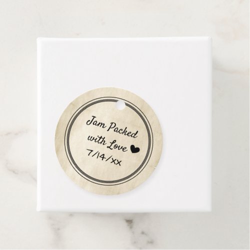 Rustic Jam Packed with Love Vintage Gift Favor Tags
