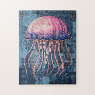 Rustic Jellyfish Oil Painting Jigsaw Puzzle