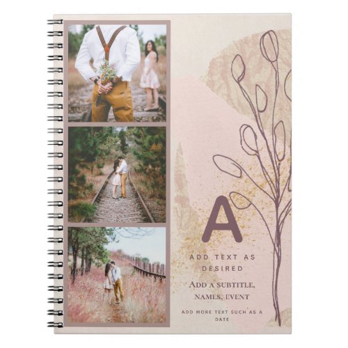 Rustic Journal Gift Personalized Abstract Fall