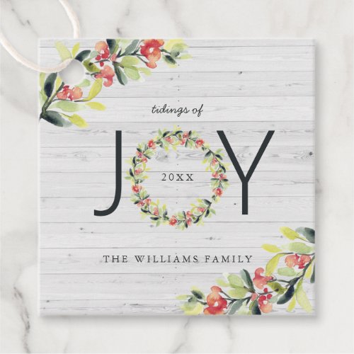 Rustic Joy  Holiday Christmas Gift Tags