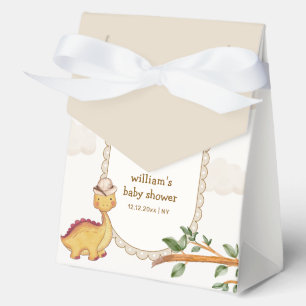 Rustic Jungle Dino Clothesline Boy Baby Shower Favor Boxes
