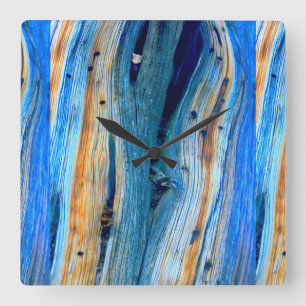 rustic juniper boards square wall clock